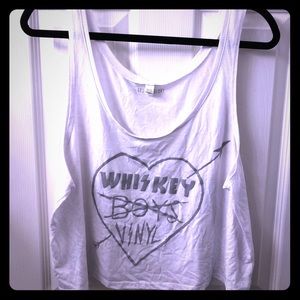 Grit N Glory punk rock whiskey boys vinyl crop top